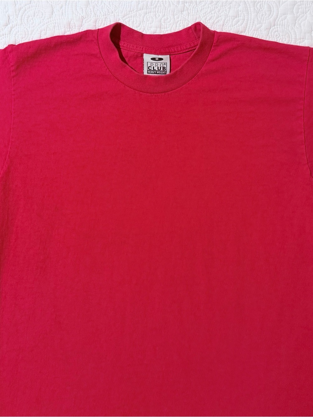 Pro Club Heavyweight | Red | Crewneck T-Shirt | Size Medium